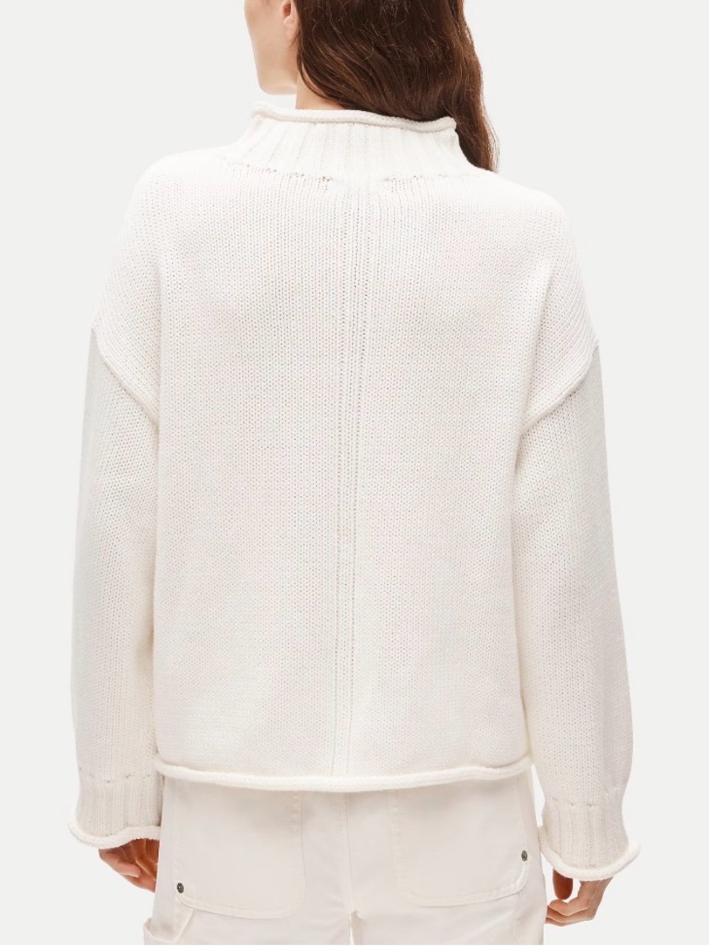 NWT J.Crew 2025 Rollneck Cotton Sweater Ivory Size L CM712 - Picture 12 of 15